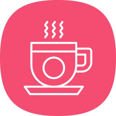 kahve fincanı ikonu vektör illüstrasyonu 