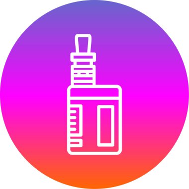 Beyaz arka planda izole edilmiş sıvı bir ikon bulunan su şişesi için renk spreyi kutusu. Değişken renk dinamik düğmesi. vektör