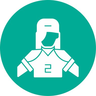 Kadın oyuncu simgesi, vektör illüstrasyonu 