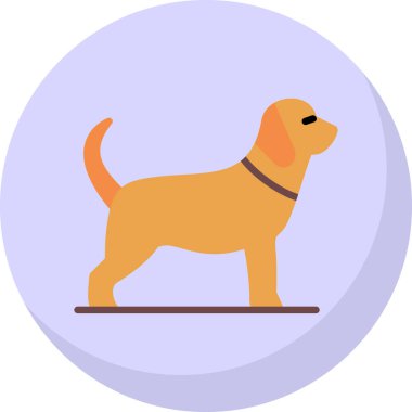 köpek simgesi, vektör illüstrasyonu basit tasarım