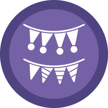 karnaval çelenkleri simgesi, vektör illüstrasyonu