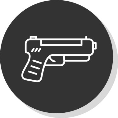 silah simgesi, vektör illüstrasyonu basit tasarım