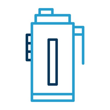 Su şişesi simgesi, vektör illüstrasyonu basit tasarım