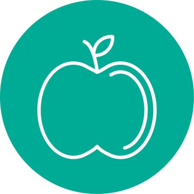 Elma. Web simgesi basit illüstrasyon 