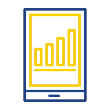 Harita ikonlu akıllı telefon. vektör illüstrasyonu