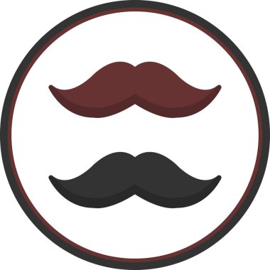 hipster bıyık vektör simgesi