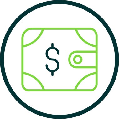 wallet icon, vector illustration simple design