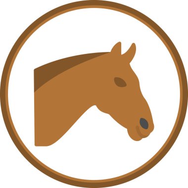 at başı simgesi, vektör illüstrasyonu