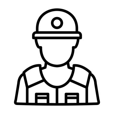 İtfaiyeci simgesi, vektör çizimi