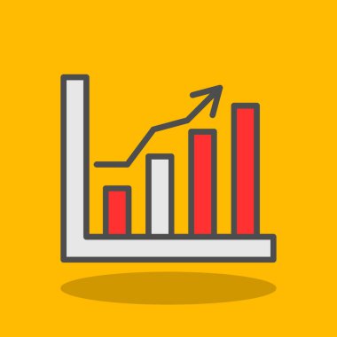 grafik vektörü düz renk simgesi