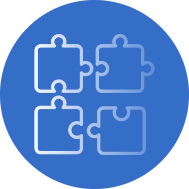 yapboz parçaları, ağ basit illüstrasyon