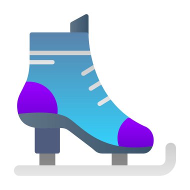 Kış için mavi ve mor renkli bir çizgi filmin vektör çizimi