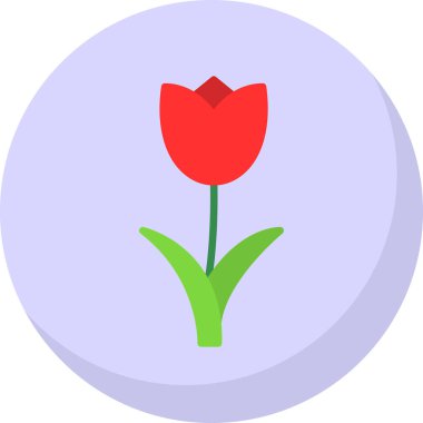 Arkaplanda basit lale çiçeği çizimi