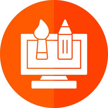 Bir bilgisayar simgesinin vektör illüstrasyonu