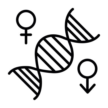 Kromozom web simgesi, vektör illüstrasyonu 