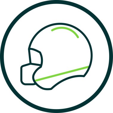 Futbol kask simge vektör çizim