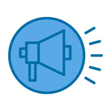 megafon simgesi, kampanya konsepti vektör illüstrasyonu