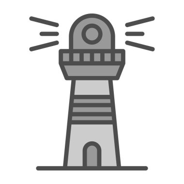 deniz feneri web simgesi, vektör illüstrasyonu 