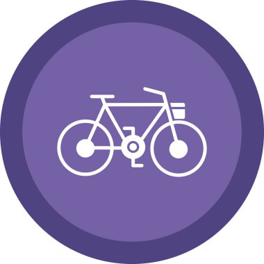 bisiklet düz simgesi, vektör illüstrasyonu