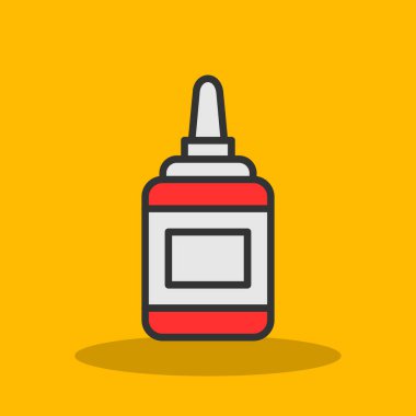 Hardal şişesinin vektör illüstrasyon simgesi 