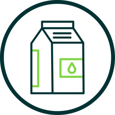 süt paketi simgesinin vektör illüstrasyonu 