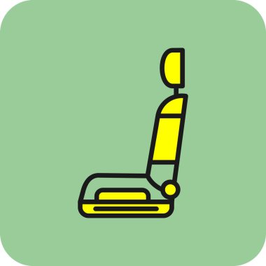 araba koltuğu simgesi, vektör illüstrasyonu basit tasarım