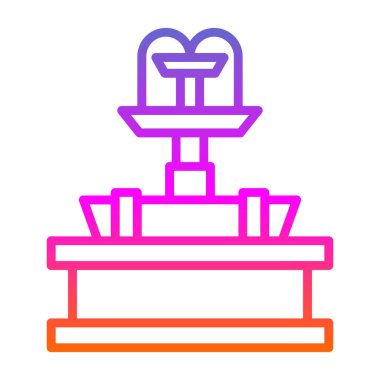 Anıt. Web simgesi basit illüstrasyon