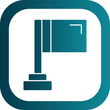 Basit bayrak vektör çizgisi simgesi 