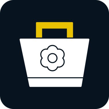 Alışveriş poşeti simgesinin vektör illüstrasyonu