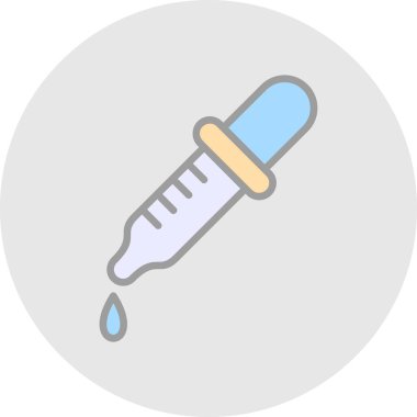 pipette simgesi, vektör illüstrasyonu basit tasarım