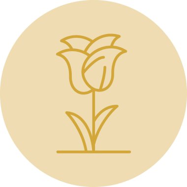 Lale çiçek simgesinin vektör illüstrasyonu