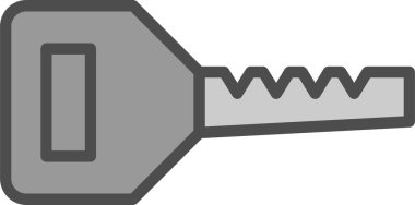 anahtar simgesi, vektör illüstrasyonu basit tasarım