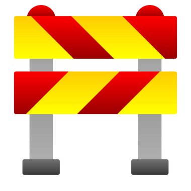 bariyer simgesi basit illüstrasyon