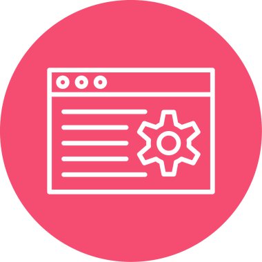 Web ayarı simgesi vektör illüstrasyonu