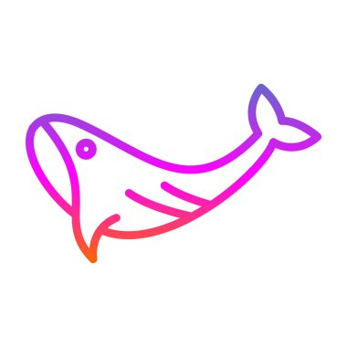 Balina simgesi. Vektör çizim 