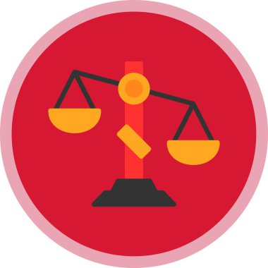 Ölçek simgesi, vektör illüstrasyonu basit tasarım