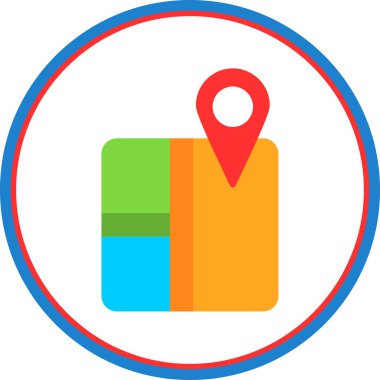 harita pin konumu simgesi düz biçimli