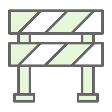 bariyer simgesi basit illüstrasyon