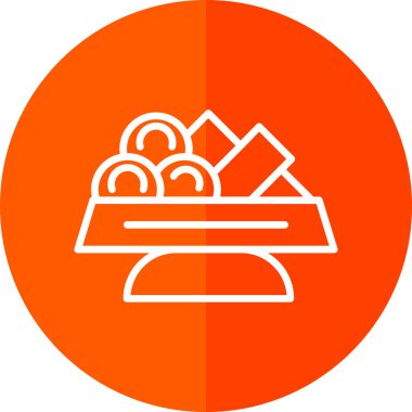 Kek. Web simgesi basit illüstrasyon