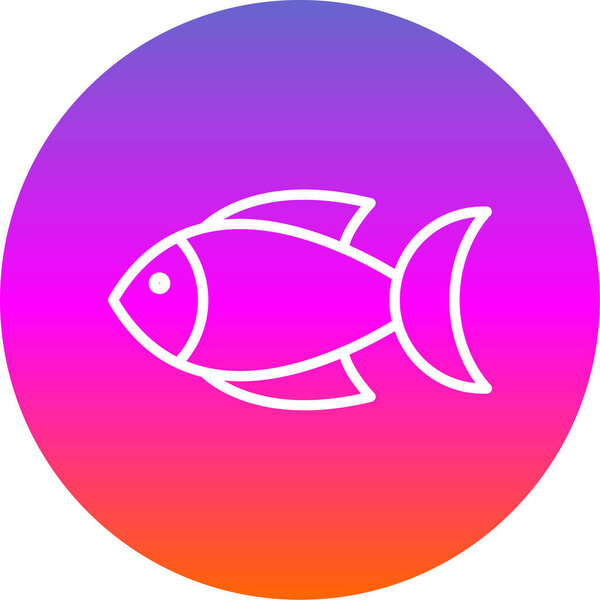 fish icon, vector illustration simple design