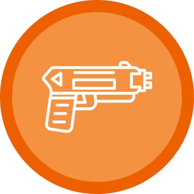 Şok tabancası ağ simgesi, vektör illüstrasyonu