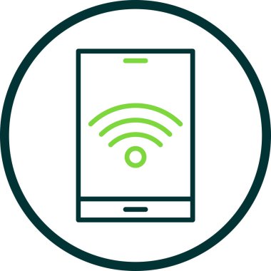 wifi sembollü tablet pc, vektör illüstrasyonu, kablosuz simge