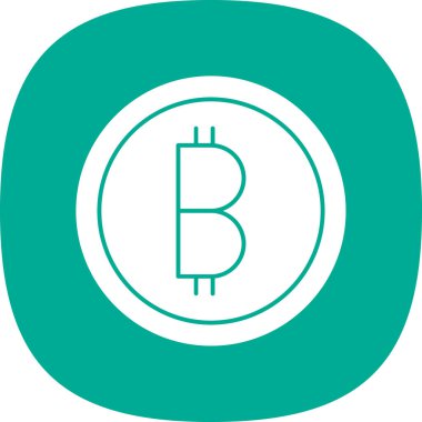 Bitcoin simgesi. vektör illüstrasyonu