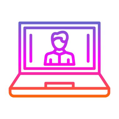 Bilgisayar. Web simgesi basit illüstrasyon