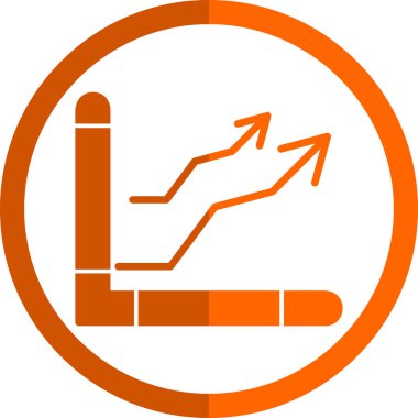 İş grafiği. Grafik düz simgesi