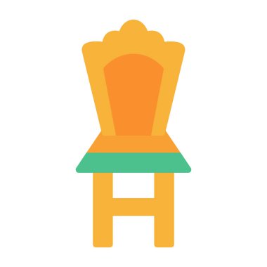 Bir sandalyenin vektör düz çizimi