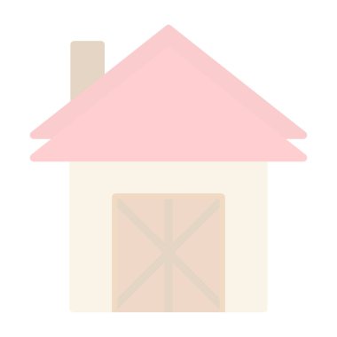 Barn simgesi vektör illüstrasyonu basit tasarım