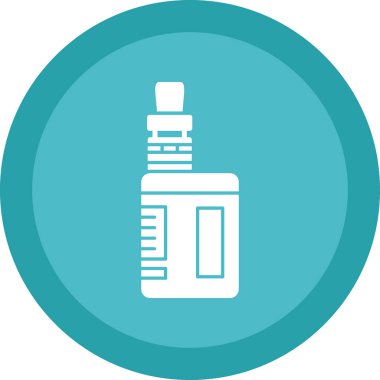 İzole edilmiş tek ilaç şişesinin vektör çizimi