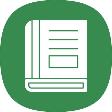 Kitap satırı simgesi, vektör çizim 