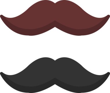 vektör bıyıklı hipster simgesi